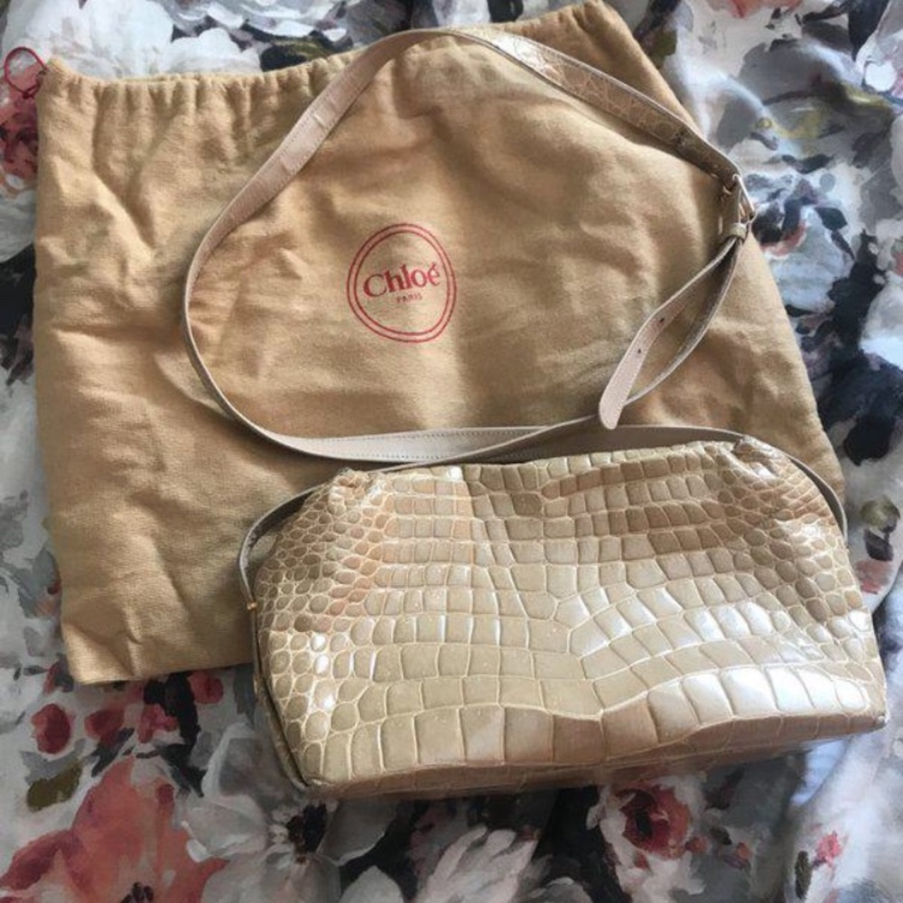 Vintage Chloe beige Alligator handbag